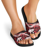 Ulaula Aloha Hawaii Lei Slide Sandals Tropical Flowers Elegant Vibe LT14 - Polynesian Pride