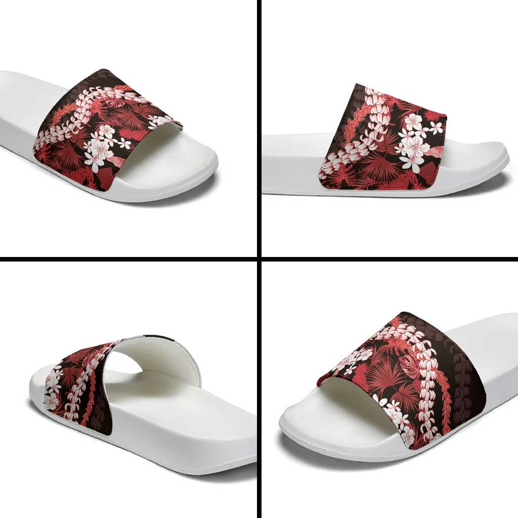 Ulaula Aloha Hawaii Lei Slide Sandals Tropical Flowers Elegant Vibe LT14 - Polynesian Pride