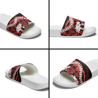 Ulaula Aloha Hawaii Lei Slide Sandals Tropical Flowers Elegant Vibe LT14 - Polynesian Pride