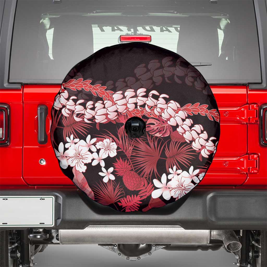 Ulaula Aloha Hawaii Lei Spare Tire Cover Tropical Flowers Elegant Vibe - Polynesian Pride