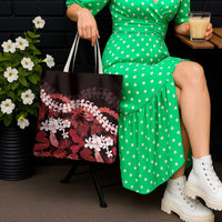 Ulaula Aloha Hawaii Lei Tote Bag Tropical Flowers Elegant Vibe - Polynesian Pride