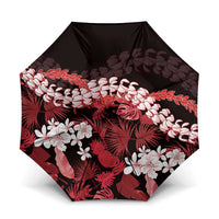 Ulaula Aloha Hawaii Lei Umbrella Tropical Flowers Elegant Vibe - Polynesian Pride