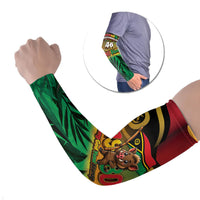 Vanuatu Independence Day Arm Sleeves Chibi Boar Proud To Be A Ni-Van LT14 Set of 2 Multicolor - Polynesian Pride