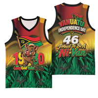 Vanuatu Independence Day Basketball Jersey Chibi Boar Proud To Be A Ni-Van LT14 - Polynesian Pride