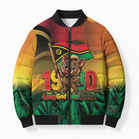 Vanuatu Independence Day Bomber Puffer Jacket Chibi Boar Proud To Be A Ni-Van LT14 Unisex Multicolor - Polynesian Pride