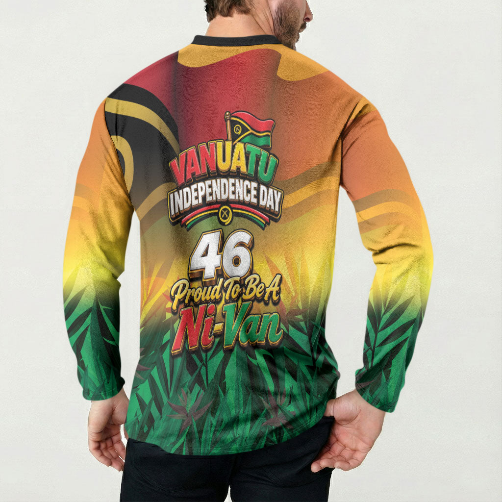 Vanuatu Independence Day Button Sweatshirt Chibi Boar Proud To Be A Ni-Van LT14 - Polynesian Pride