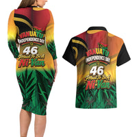 Vanuatu Independence Day Couples Matching Long Sleeve Bodycon Dress and Hawaiian Shirt Chibi Boar Proud To Be A Ni-Van LT14 - Polynesian Pride