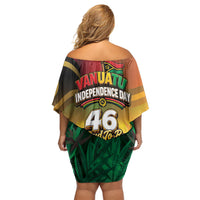 Vanuatu Independence Day Family Matching Off Shoulder Short Dress and Hawaiian Shirt Chibi Boar Proud To Be A Ni-Van LT14 - Polynesian Pride