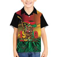 Vanuatu Independence Day Family Matching Off Shoulder Short Dress and Hawaiian Shirt Chibi Boar Proud To Be A Ni-Van LT14 Son's Shirt Multicolor - Polynesian Pride
