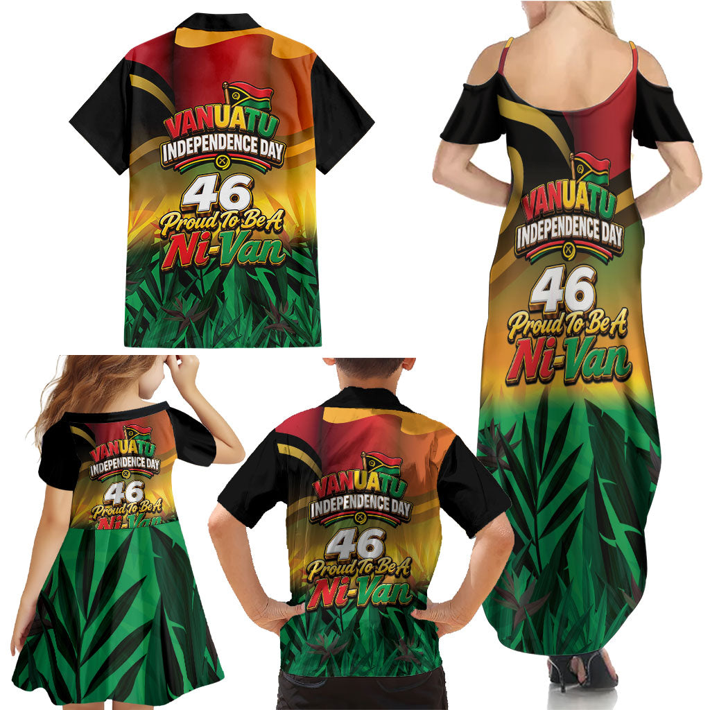 Vanuatu Independence Day Family Matching Summer Maxi Dress and Hawaiian Shirt Chibi Boar Proud To Be A Ni-Van LT14 - Polynesian Pride