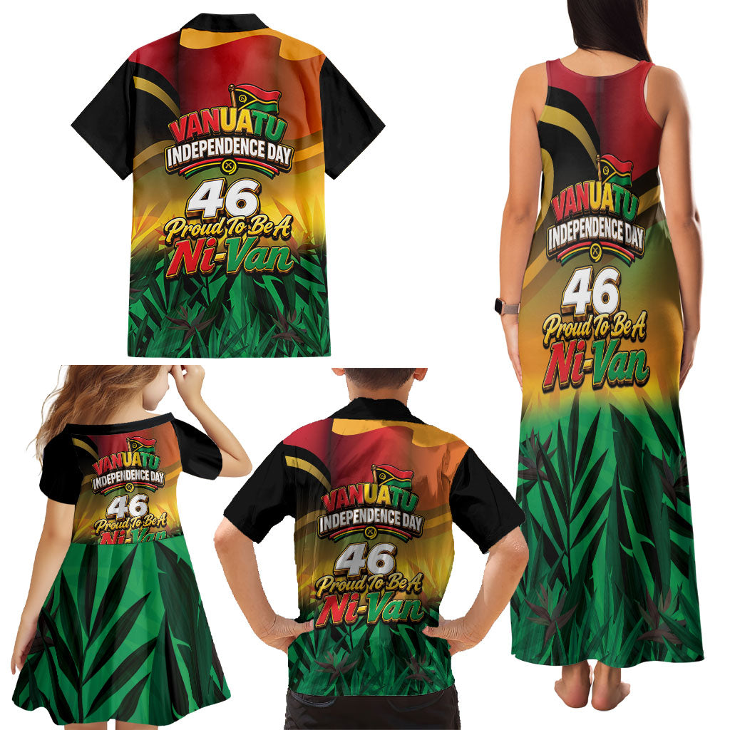 Vanuatu Independence Day Family Matching Tank Maxi Dress and Hawaiian Shirt Chibi Boar Proud To Be A Ni-Van LT14 - Polynesian Pride