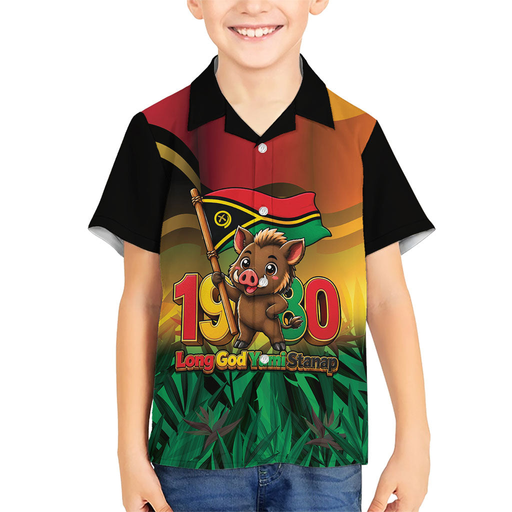 Vanuatu Independence Day Hawaiian Shirt Chibi Boar Proud To Be A Ni-Van LT14 - Polynesian Pride