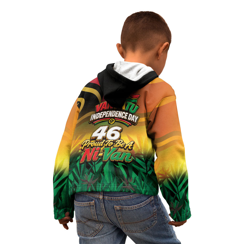 Vanuatu Independence Day Kid Hoodie Chibi Boar Proud To Be A Ni-Van LT14 - Polynesian Pride