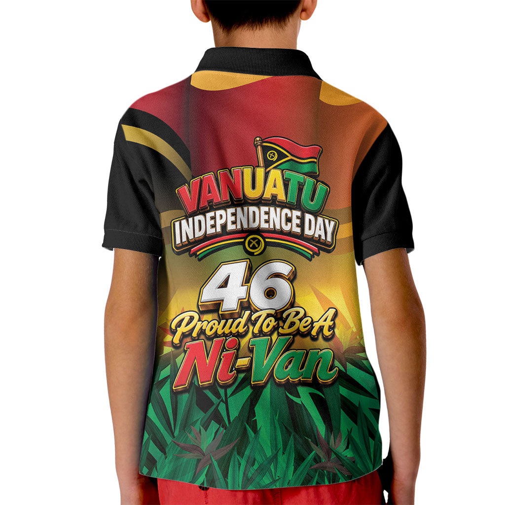 Vanuatu Independence Day Kid Polo Shirt Chibi Boar Proud To Be A Ni-Van LT14 - Polynesian Pride