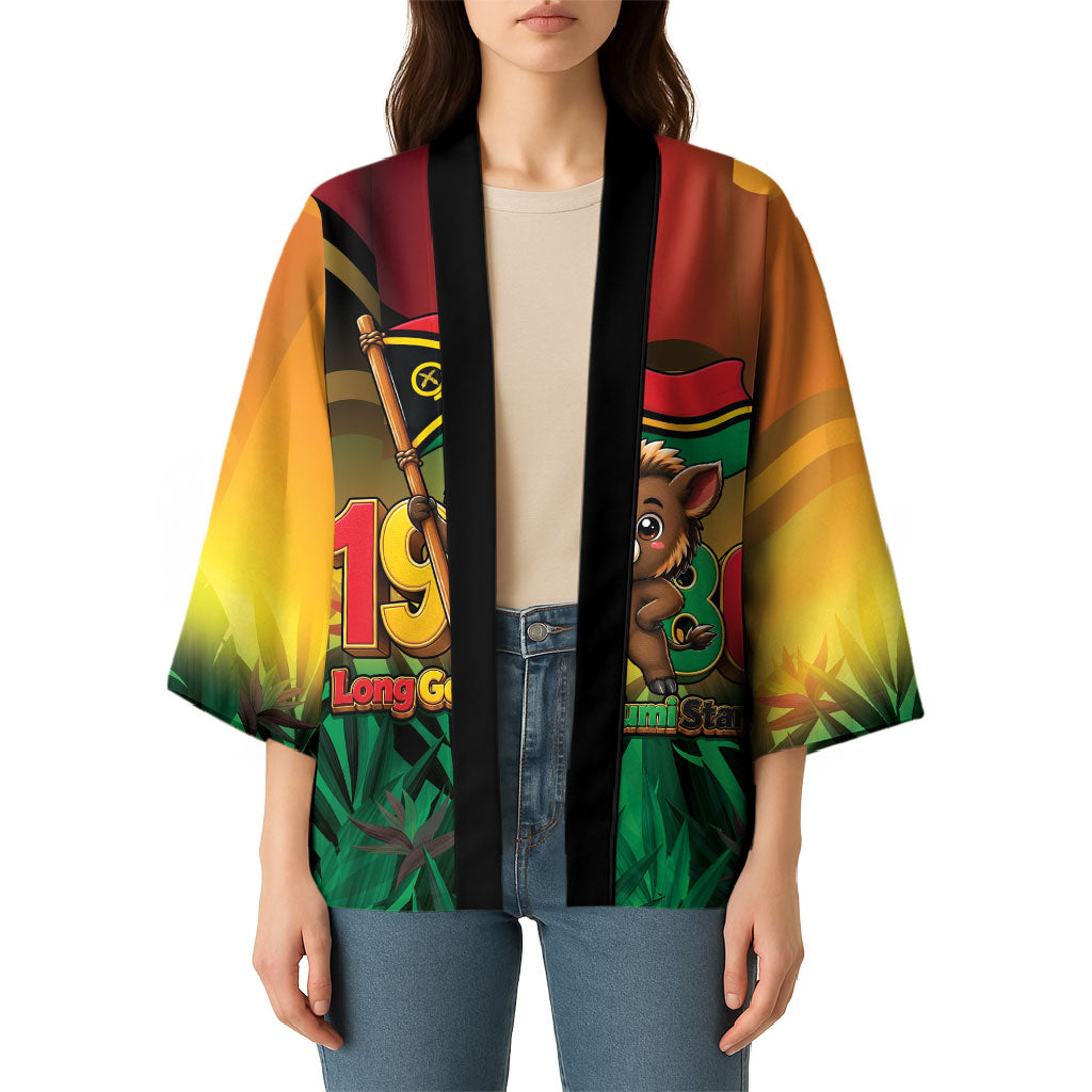 Vanuatu Independence Day Kimono Chibi Boar Proud To Be A Ni-Van LT14 - Polynesian Pride
