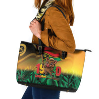 Vanuatu Independence Day Leather Tote Bag Chibi Boar Proud To Be A Ni-Van LT14 Multicolor - Polynesian Pride