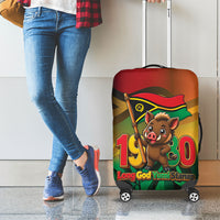 Vanuatu Independence Day Luggage Cover Chibi Boar Proud To Be A Ni-Van LT14 - Polynesian Pride