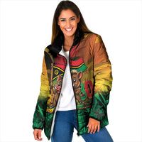 Vanuatu Independence Day Padded Jacket Chibi Boar Proud To Be A Ni-Van LT14 Women Multicolor - Polynesian Pride