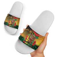 Vanuatu Independence Day Slide Sandals Chibi Boar Proud To Be A Ni-Van LT14 - Polynesian Pride