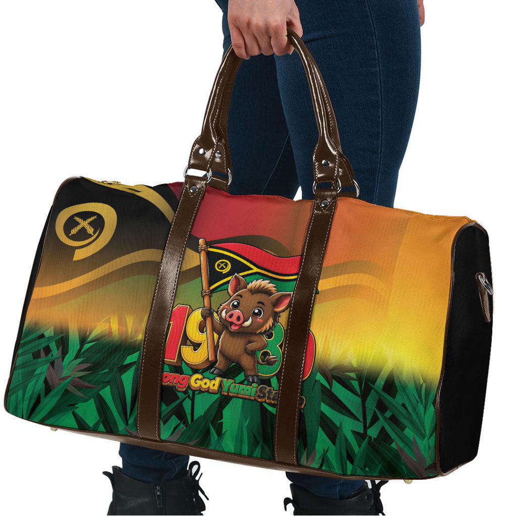Vanuatu Independence Day Travel Bag Chibi Boar Proud To Be A Ni-Van LT14 - Polynesian Pride