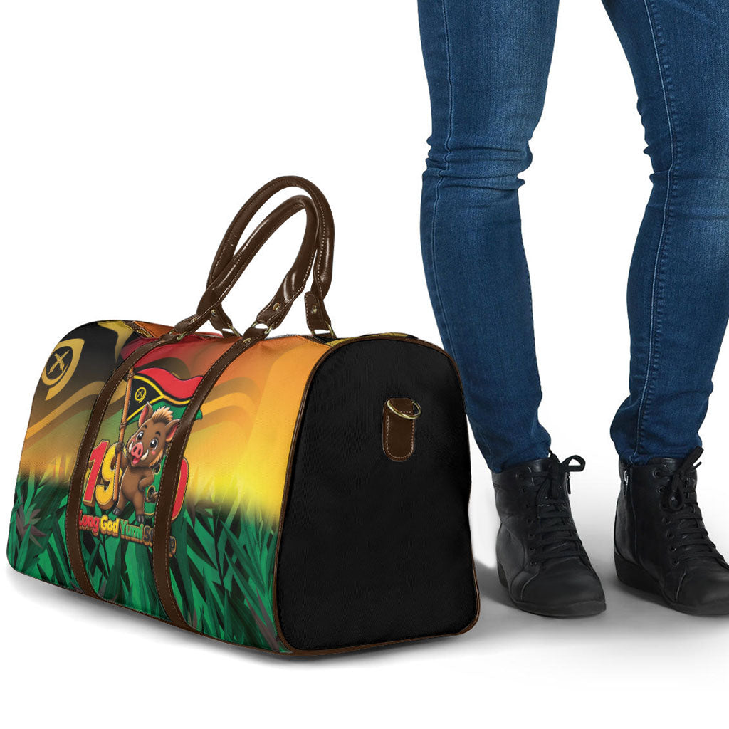 Vanuatu Independence Day Travel Bag Chibi Boar Proud To Be A Ni-Van LT14 - Polynesian Pride