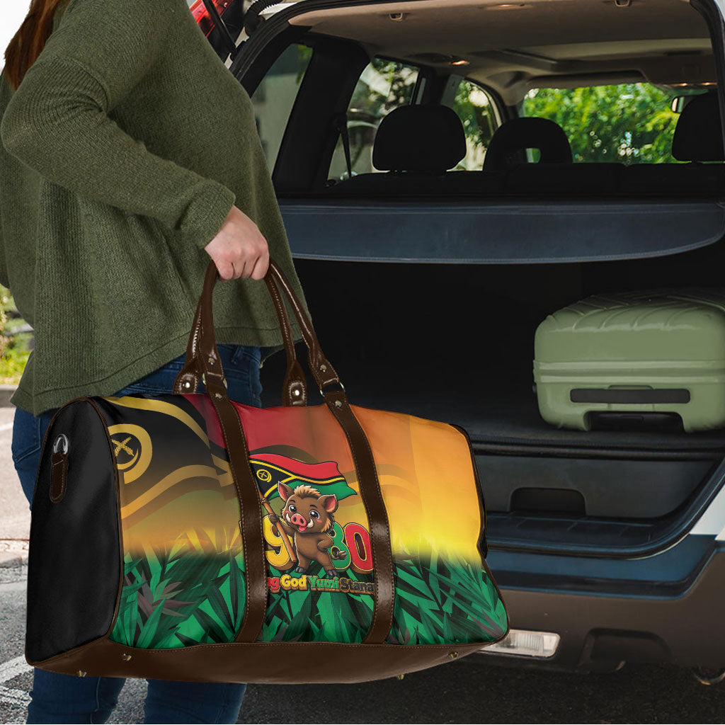 Vanuatu Independence Day Travel Bag Chibi Boar Proud To Be A Ni-Van LT14 - Polynesian Pride