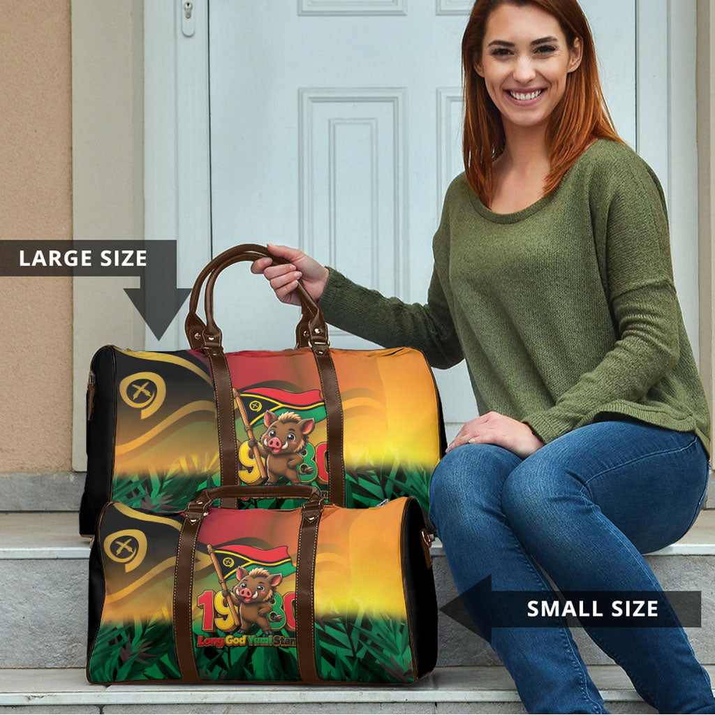 Vanuatu Independence Day Travel Bag Chibi Boar Proud To Be A Ni-Van LT14 - Polynesian Pride