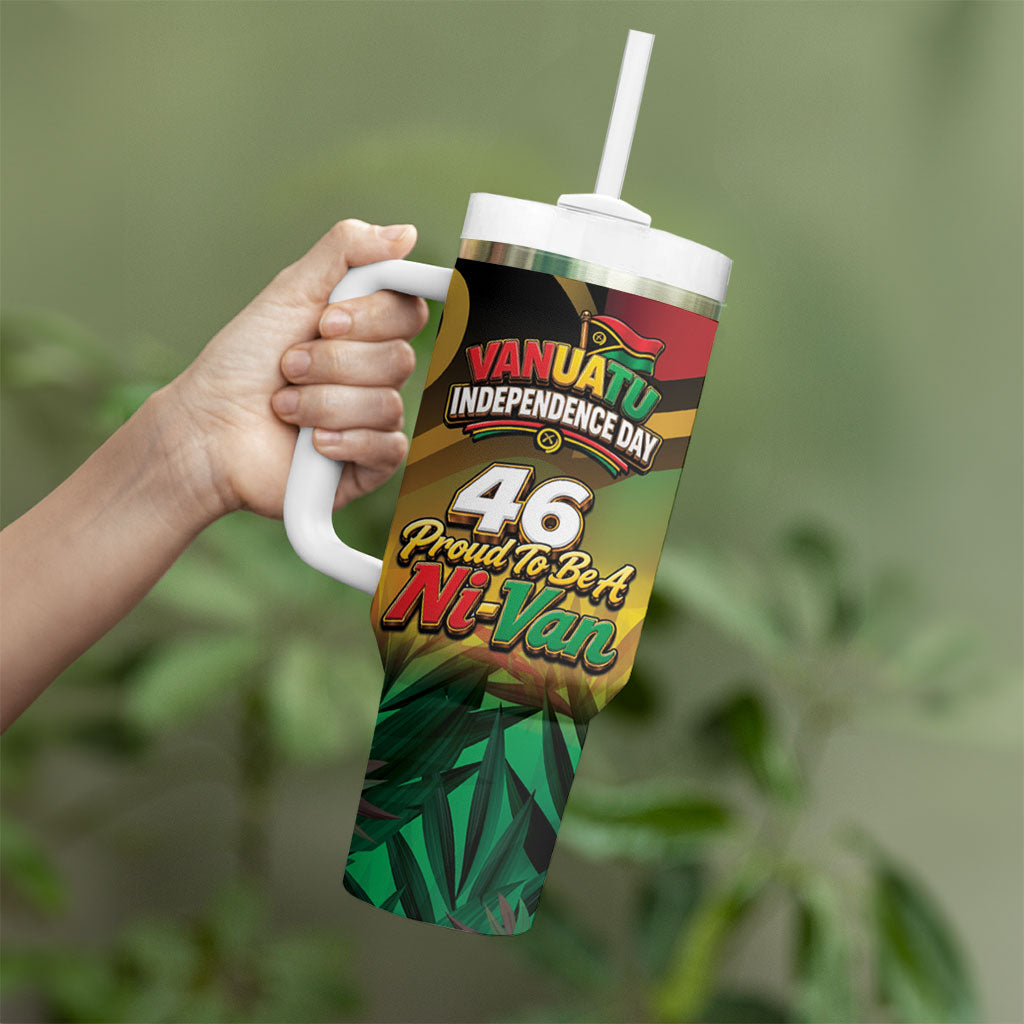 Vanuatu Independence Day Tumbler With Handle Chibi Boar Proud To Be A Ni-Van LT14 - Polynesian Pride