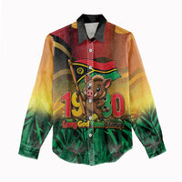 Vanuatu Independence Day Women Casual Shirt Chibi Boar Proud To Be A Ni-Van LT14 - Polynesian Pride
