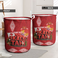 Tonga Rugby Custom Laundry Basket 2026 Go Ikale Tahi Ngatu Pattern LT14 - Polynesian Pride