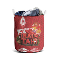Tonga Rugby Custom Laundry Basket 2026 Go Ikale Tahi Ngatu Pattern LT14 - Polynesian Pride