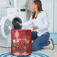 Tonga Rugby Custom Laundry Basket 2026 Go Ikale Tahi Ngatu Pattern LT14 - Polynesian Pride