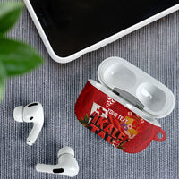 Tonga Rugby Custom AirPods Case 2026 Go Ikale Tahi Ngatu Pattern LT14 - Polynesian Pride