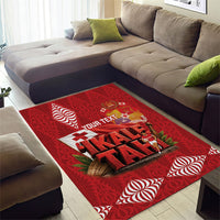 Tonga Rugby Custom Area Rug 2026 Go Ikale Tahi Ngatu Pattern LT14 - Polynesian Pride