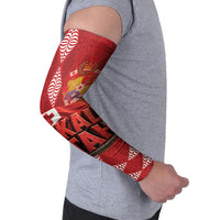 Tonga Rugby Custom Arm Sleeves 2026 Go Ikale Tahi Ngatu Pattern LT14 - Polynesian Pride