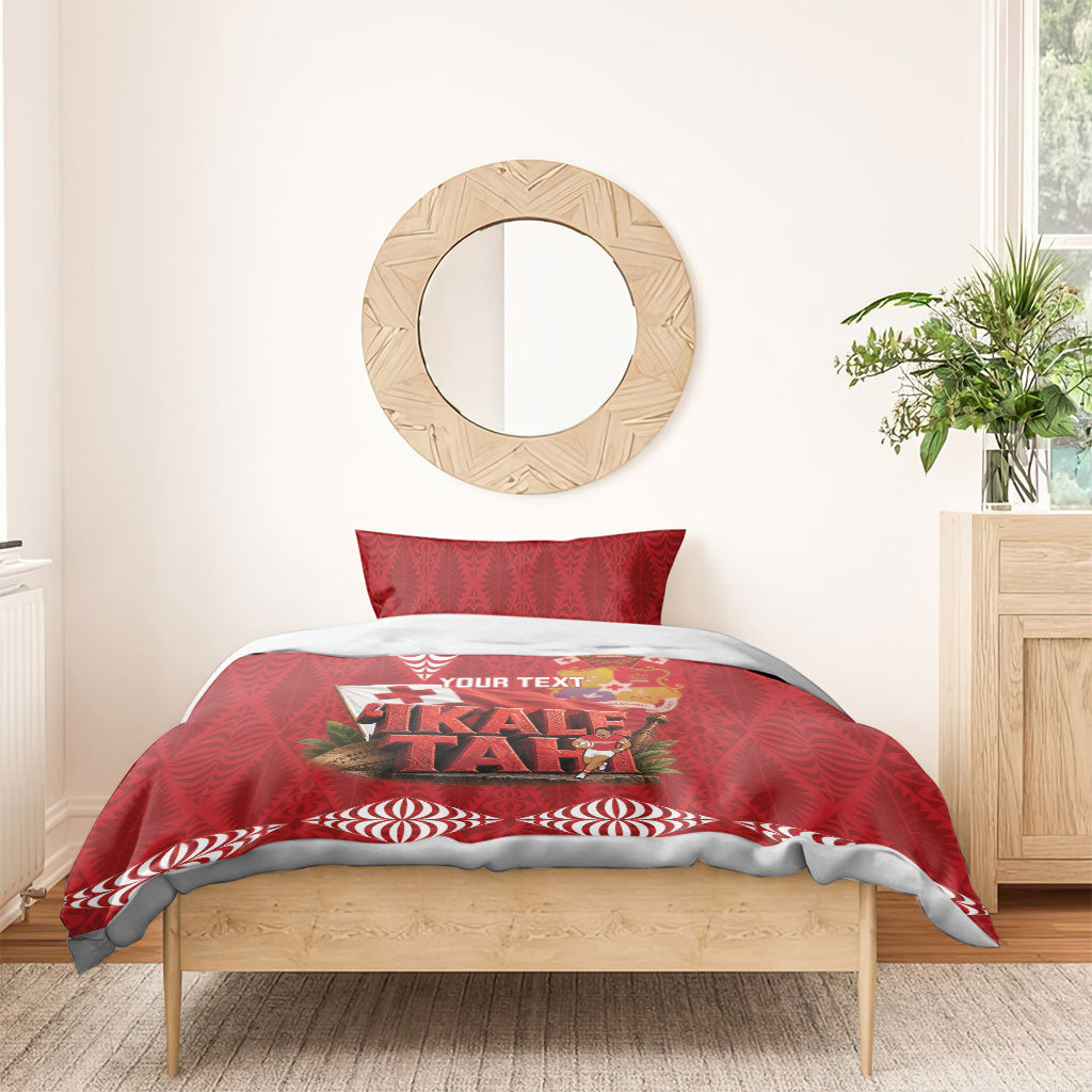 Tonga Rugby Custom Bedding Set 2026 Go Ikale Tahi Ngatu Pattern LT14 - Polynesian Pride