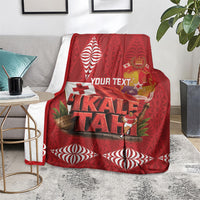 Tonga Rugby Custom Blanket 2026 Go Ikale Tahi Ngatu Pattern LT14 - Polynesian Pride
