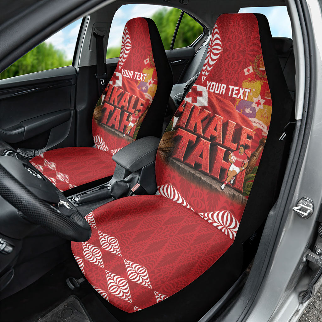 Tonga Rugby Custom Car Seat Cover 2026 Go Ikale Tahi Ngatu Pattern LT14 - Polynesian Pride