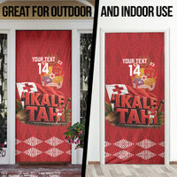 Tonga Rugby Custom Door Cover 2026 Go Ikale Tahi Ngatu Pattern LT14 - Polynesian Pride