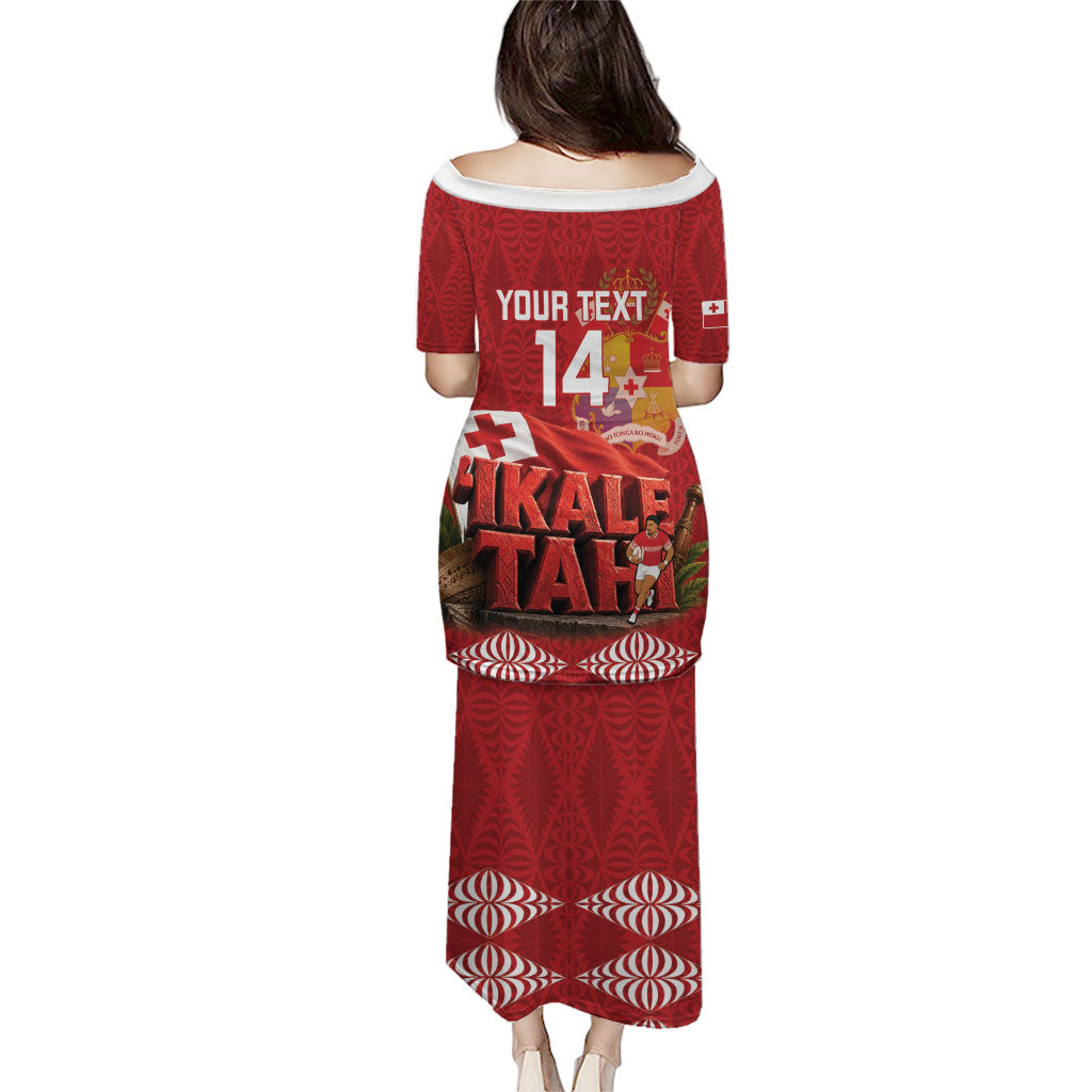 Tonga Rugby Custom Family Matching Puletasi and Hawaiian Shirt 2026 Go Ikale Tahi Ngatu Pattern LT14 - Polynesian Pride
