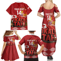 Tonga Rugby Custom Family Matching Summer Maxi Dress and Hawaiian Shirt 2026 Go Ikale Tahi Ngatu Pattern LT14 - Polynesian Pride