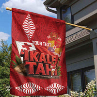 Tonga Rugby Custom Garden Flag 2026 Go Ikale Tahi Ngatu Pattern LT14 - Polynesian Pride