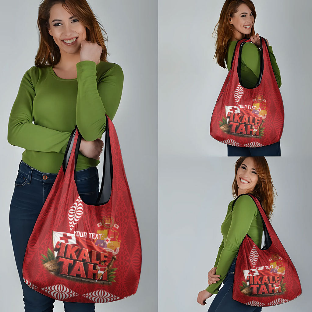 Tonga Rugby Custom Grocery Bag 2026 Go Ikale Tahi Ngatu Pattern LT14 - Polynesian Pride