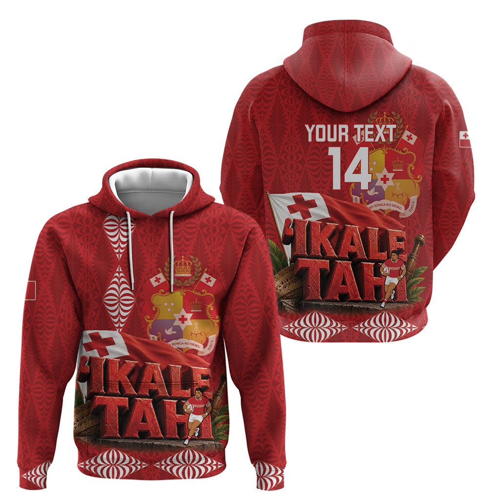 Tonga Rugby Custom Hoodie 2026 Go Ikale Tahi Ngatu Pattern LT14 - Polynesian Pride