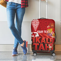 Tonga Rugby Custom Luggage Cover 2026 Go Ikale Tahi Ngatu Pattern LT14 - Polynesian Pride