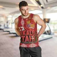 Tonga Rugby Custom Men Tank Top 2026 Go Ikale Tahi Ngatu Pattern LT14 Red - Polynesian Pride