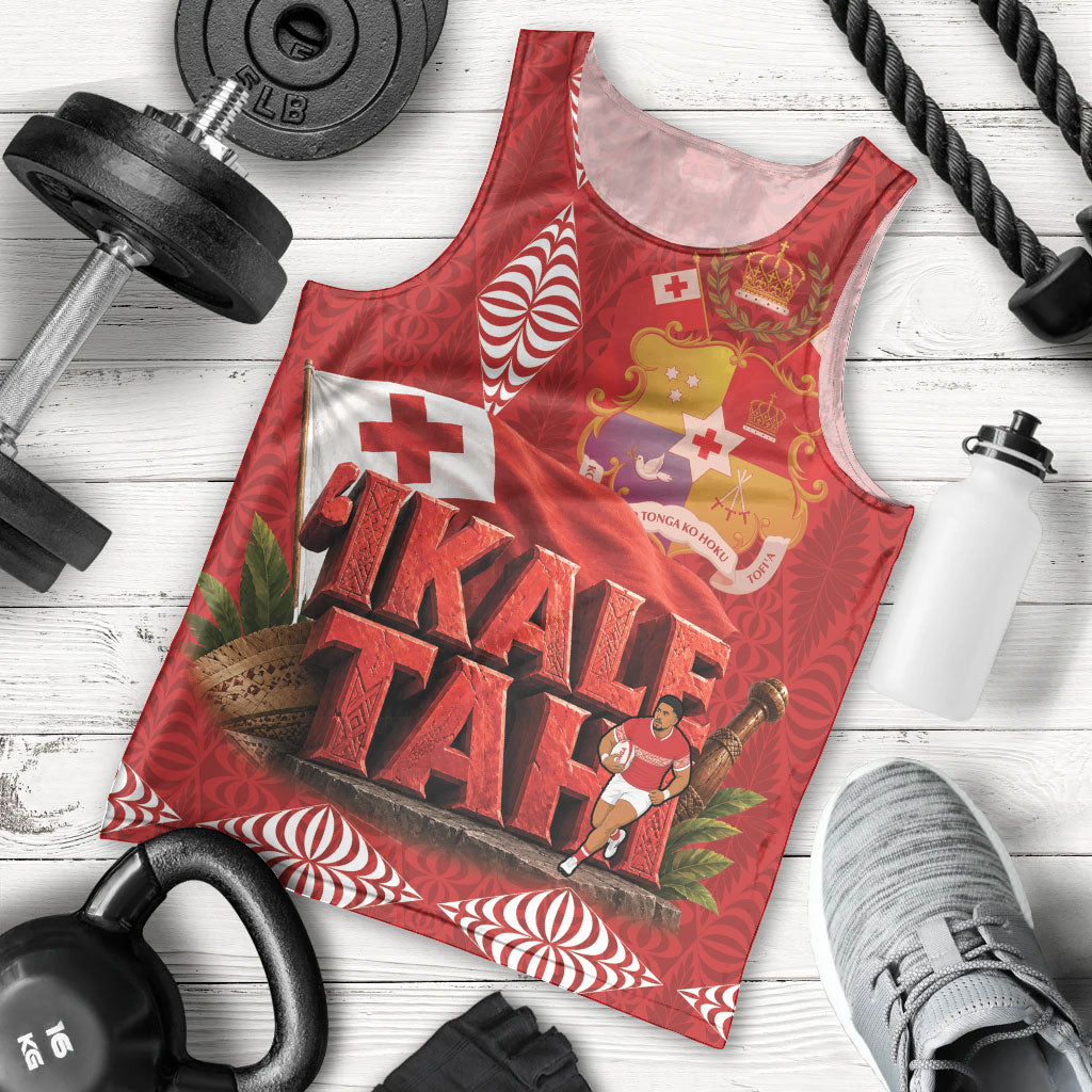 Tonga Rugby Custom Men Tank Top 2026 Go Ikale Tahi Ngatu Pattern LT14 - Polynesian Pride