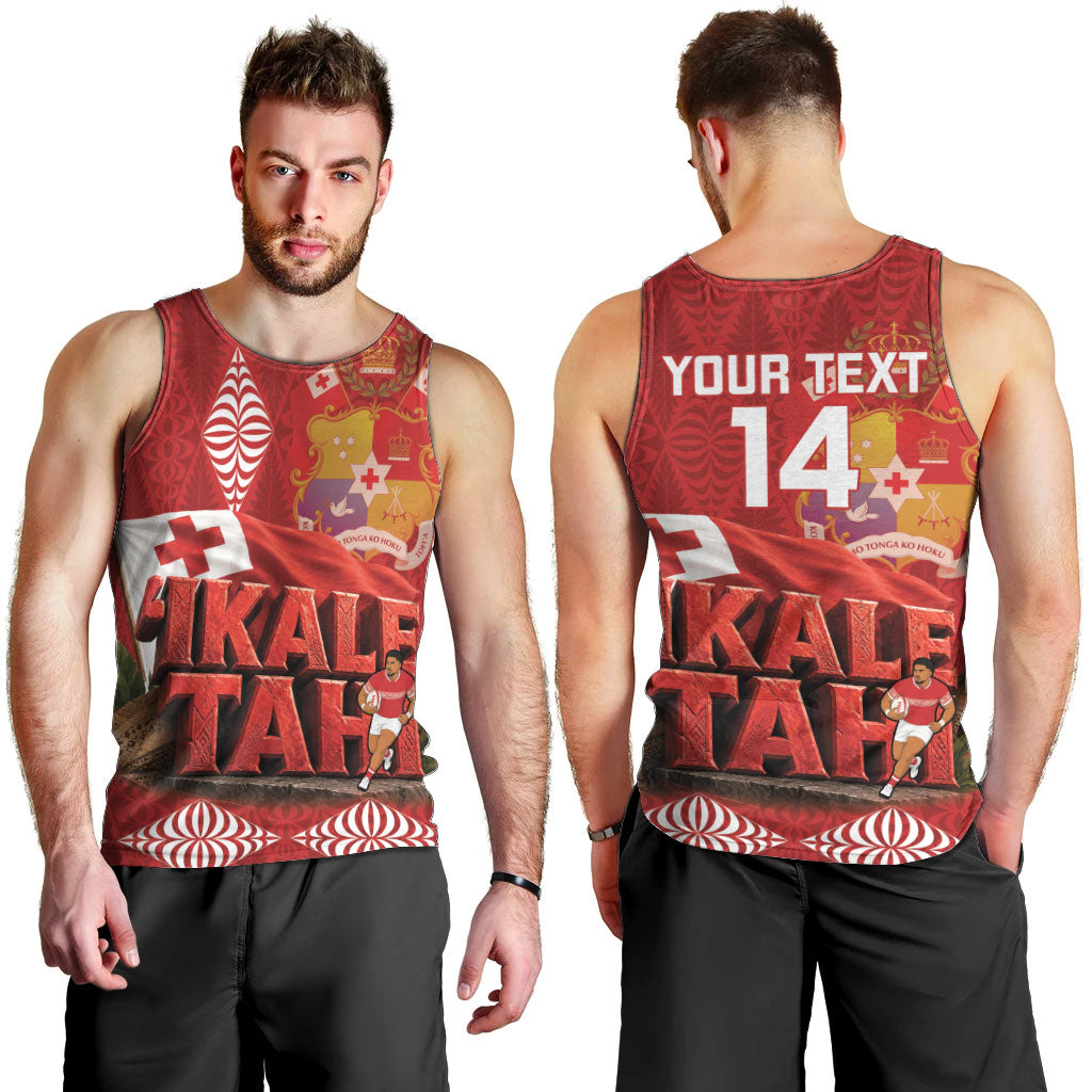 Tonga Rugby Custom Men Tank Top 2026 Go Ikale Tahi Ngatu Pattern LT14 - Polynesian Pride