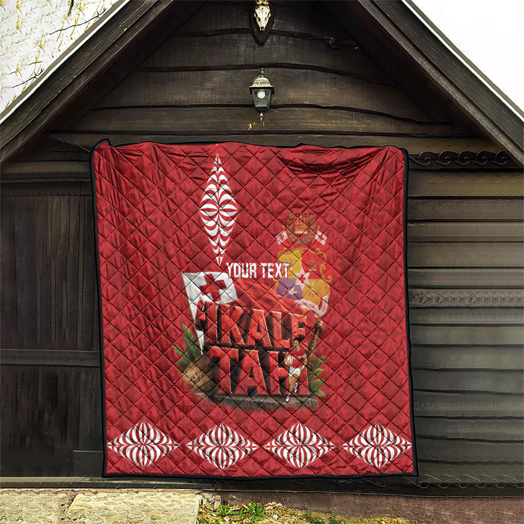 Tonga Rugby Custom Quilt 2026 Go Ikale Tahi Ngatu Pattern LT14 - Polynesian Pride