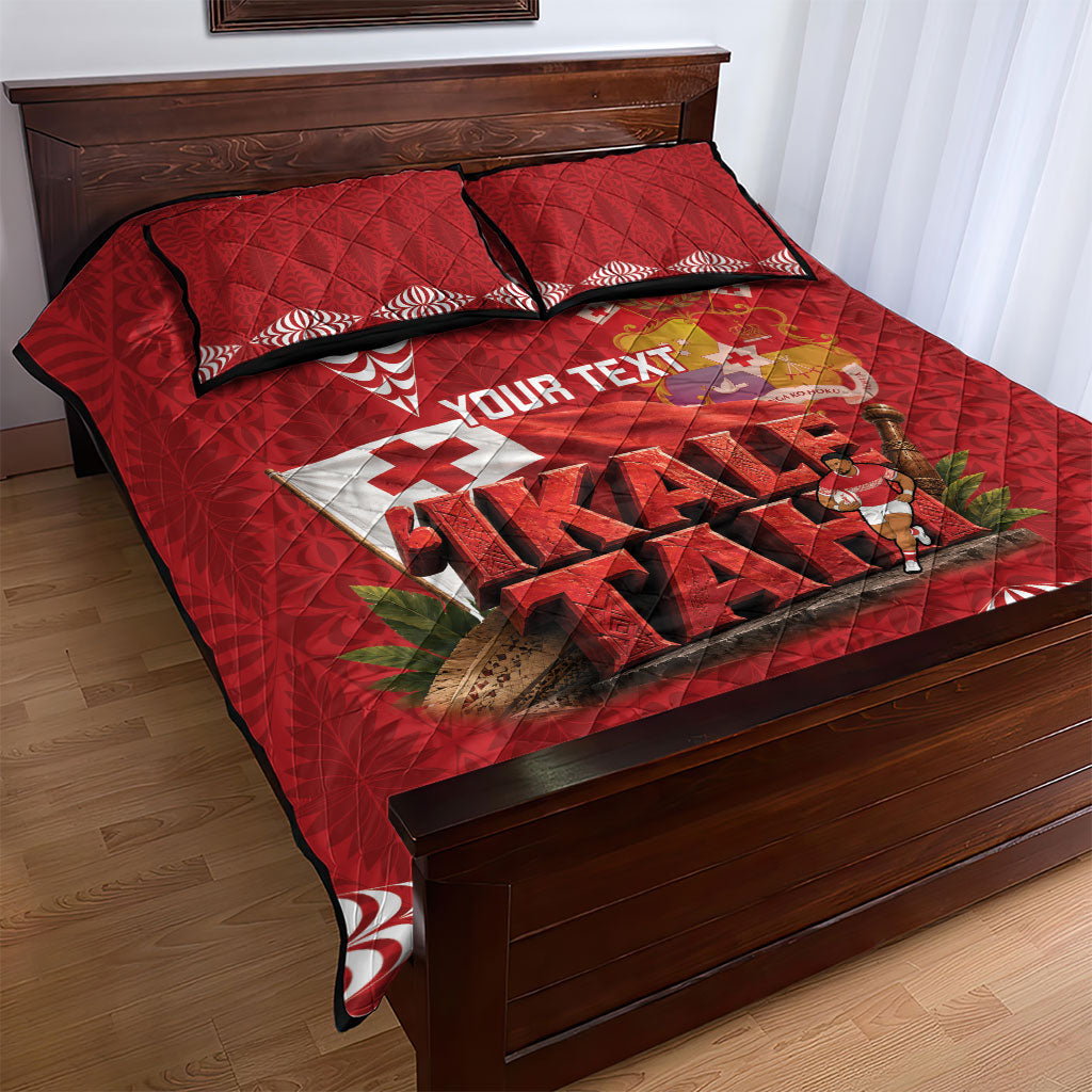 Tonga Rugby Custom Quilt Bed Set 2026 Go Ikale Tahi Ngatu Pattern LT14 - Polynesian Pride